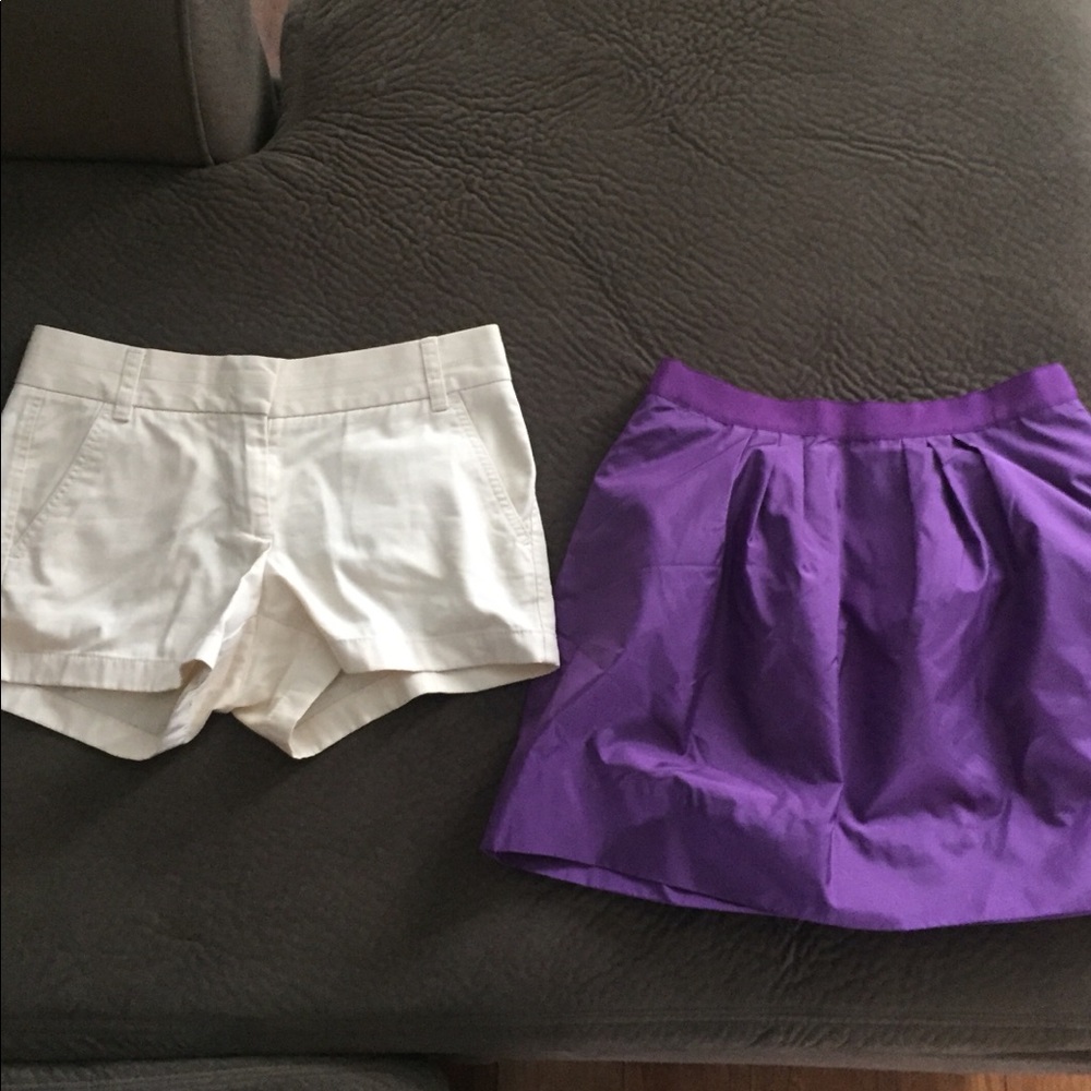 J. Crew Chino shorts and skirt